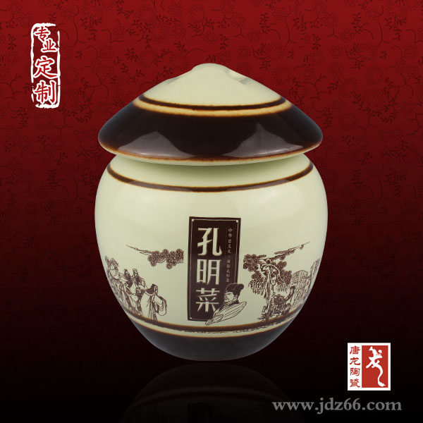 供應(yīng)用于腌制泡菜的保鮮陶瓷泡菜壇包裝定做廠家