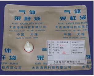 直通塑閥接口鋁塑復(fù)合膜氣體采樣袋圖片