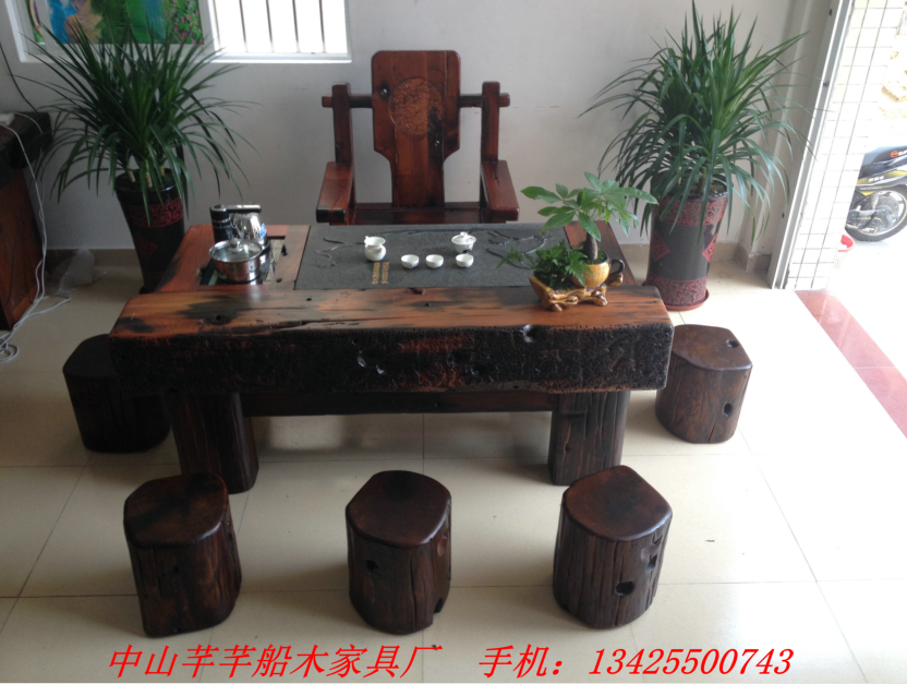 供應老船木泡茶桌加工定制
