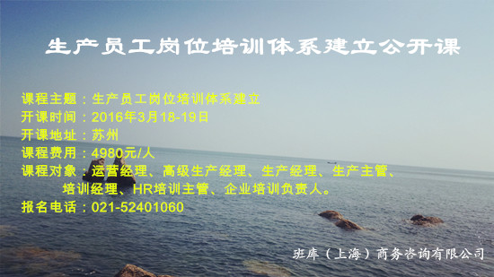 生產(chǎn)員工崗位培訓體系建立公開課圖片