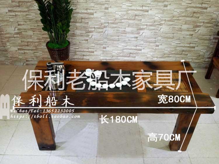 老船木茶桌椅圖片/老船木茶桌椅樣板圖 (4)