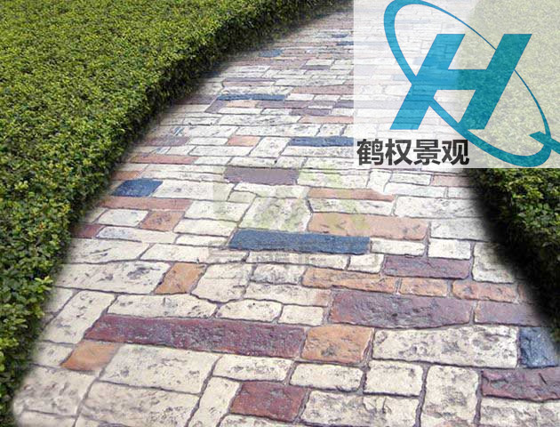 彩色藝術(shù)壓花地坪圖片/彩色藝術(shù)壓花地坪樣板圖 (3)