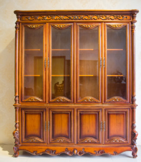 歐式實(shí)木書柜圖片/歐式實(shí)木書柜樣板圖 (2)