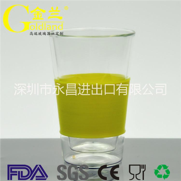 廠家直銷高硼硅耐熱雙層玻璃水杯耐高溫杯茶杯功夫杯咖啡杯