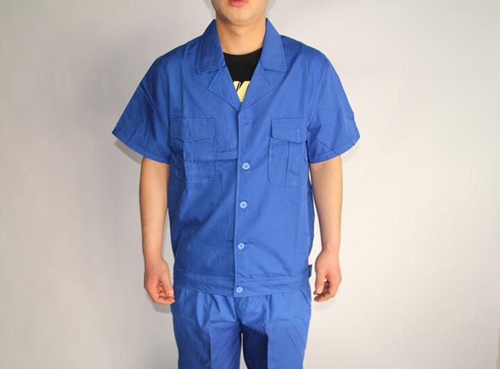 供應(yīng)用于工地的27滌平半袖工作服50工作服