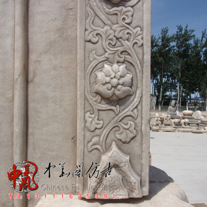 仿古石雕魚缸圖片/仿古石雕魚缸樣板圖 (2)