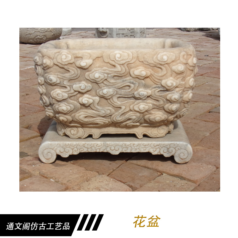 仿古石雕假山盆景盆圖片/仿古石雕假山盆景盆樣板圖 (3)