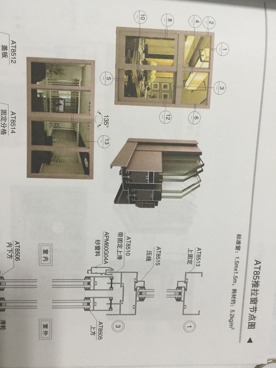 亞鋁德材AT85推拉門窗產品圖片/亞鋁德材AT85推拉門窗產品樣板圖 (1)