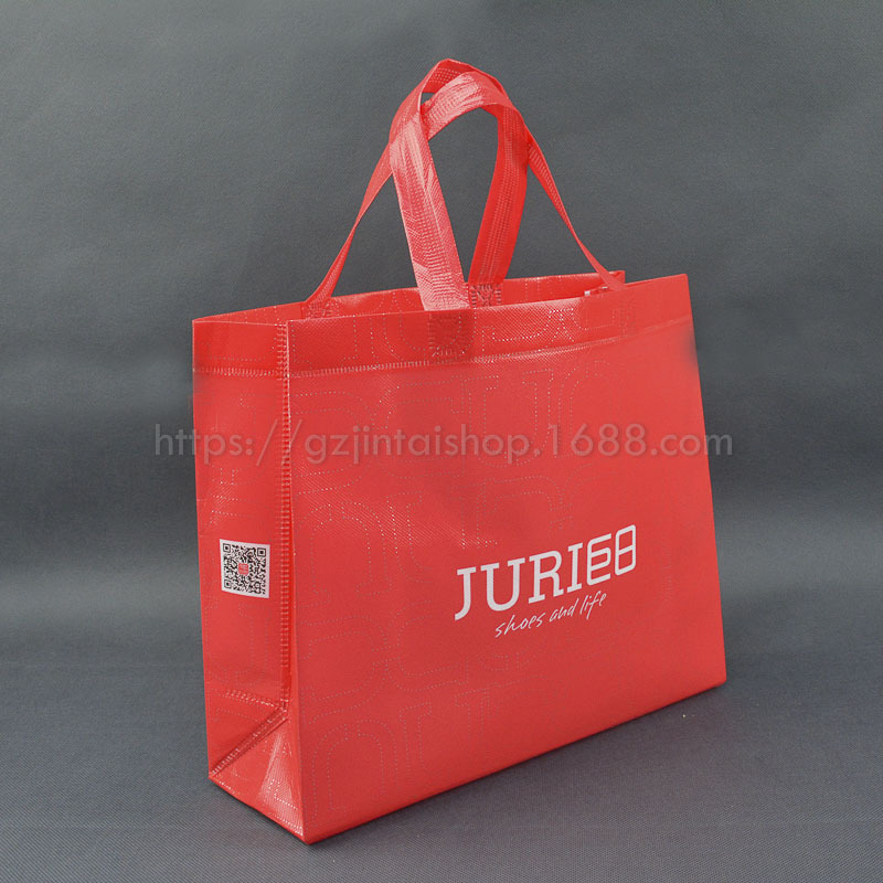 紅色覆膜無紡布袋廠家專業(yè)制袋圖片