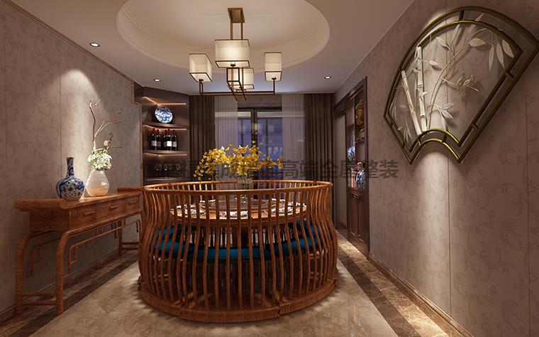 餐廳新中式風(fēng)格 恒信福 集成墻面 納米竹木纖維集成墻面加盟