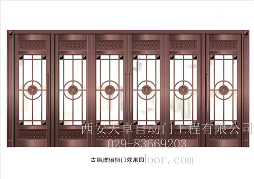 陜西優(yōu)質(zhì)銅門定做商蓋澤自動(dòng)感應(yīng)門圖片