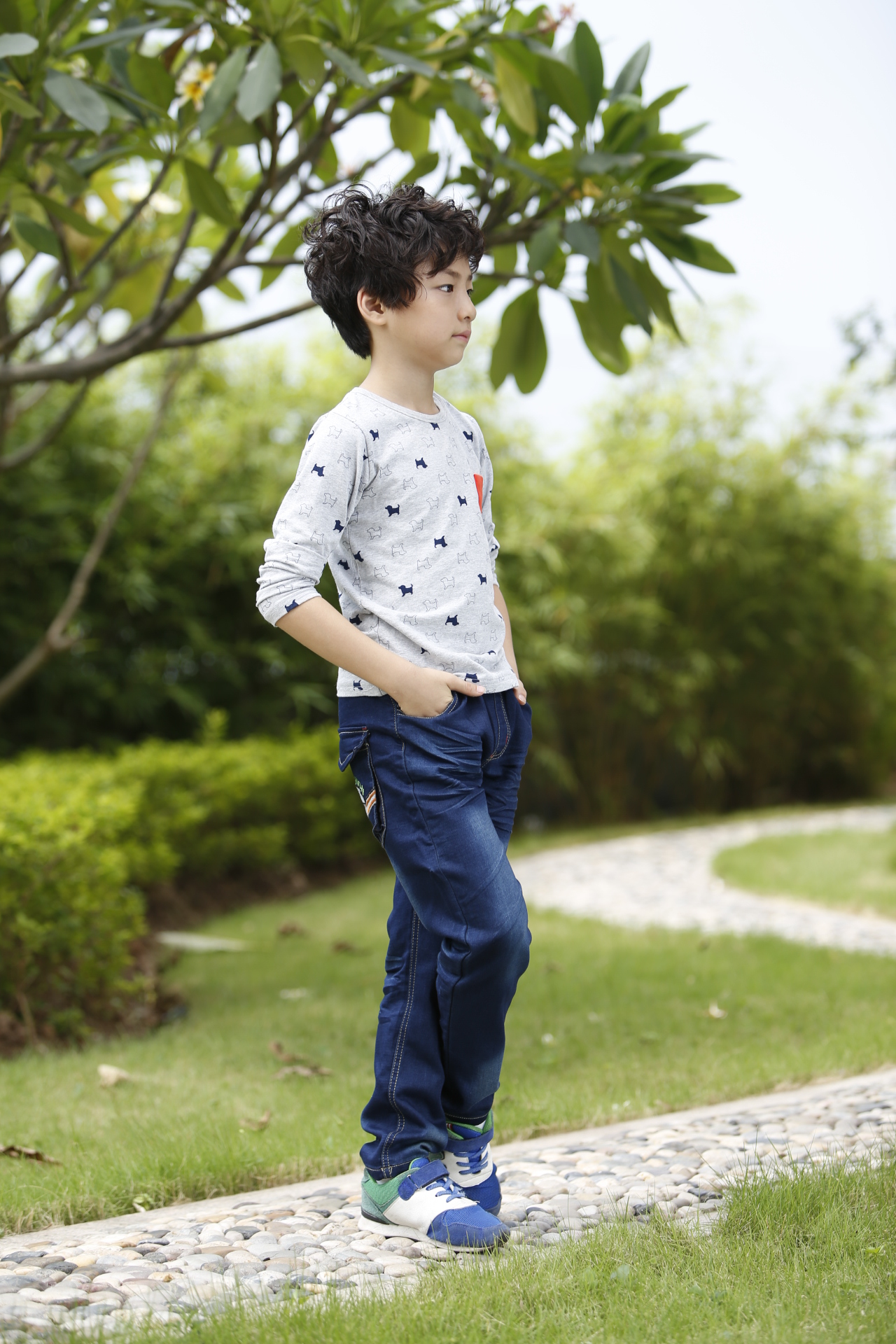 兒童牛仔長褲圖片/兒童牛仔長褲樣板圖 (3)