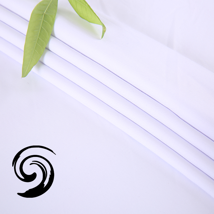 廠家直銷 熱銷白色天然環(huán)?？拱欀窭w維襯衣新型面料 T26-1250 白色環(huán)保竹纖維襯衣面料1250