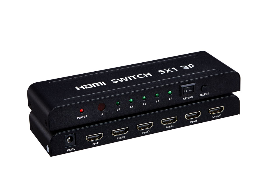 HDMI 切換器 5x1工廠批發(fā) 工廠直銷HDMI 切換器 5x1