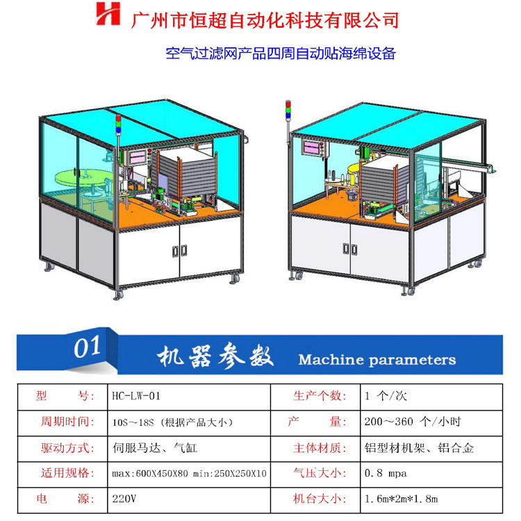 番禺生产空气滤网四周自动贴海棉机粘海绵机包海绵机厂家直销价格便宜 空气滤网自动贴海棉机 空气滤网自动贴海棉机器图片