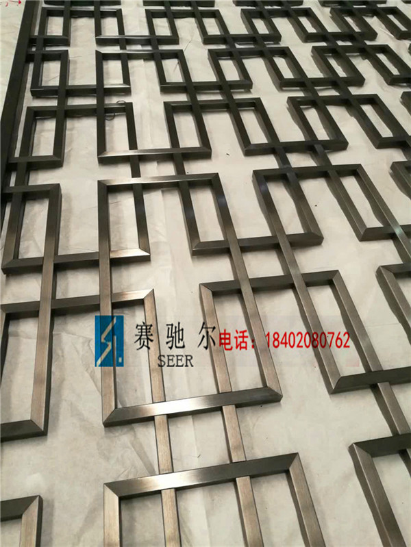 黑鈦不銹鋼裝飾屏風圖片/黑鈦不銹鋼裝飾屏風樣板圖 (2)
