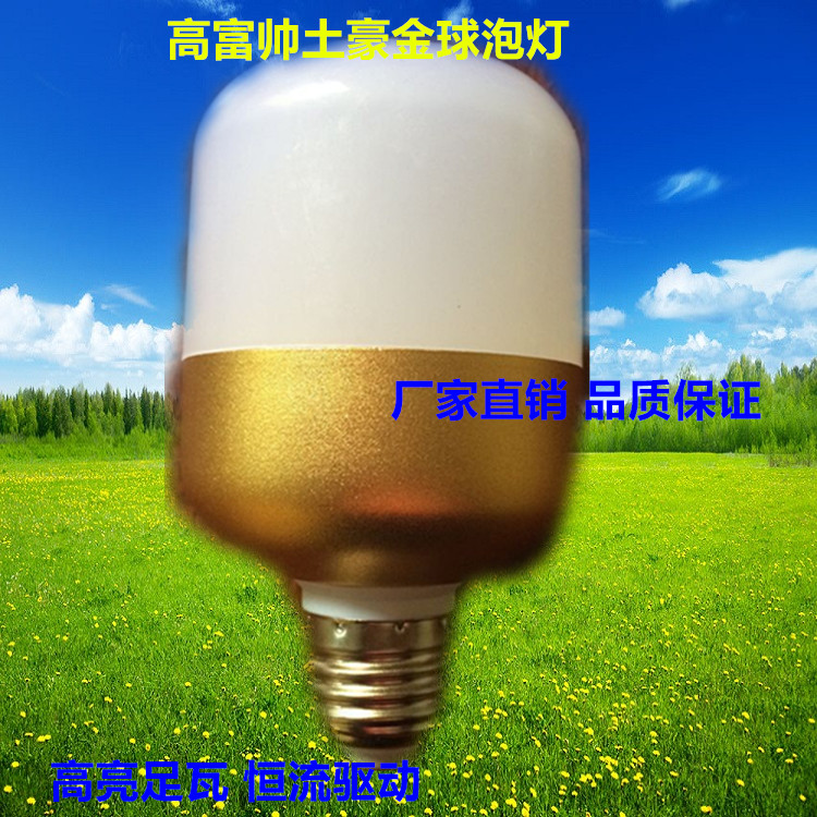 深圳市led土豪金球泡灯厂家新款 led土豪金球泡灯球泡灯led球泡灯朔包铝平头鸟笼灯高亮足瓦