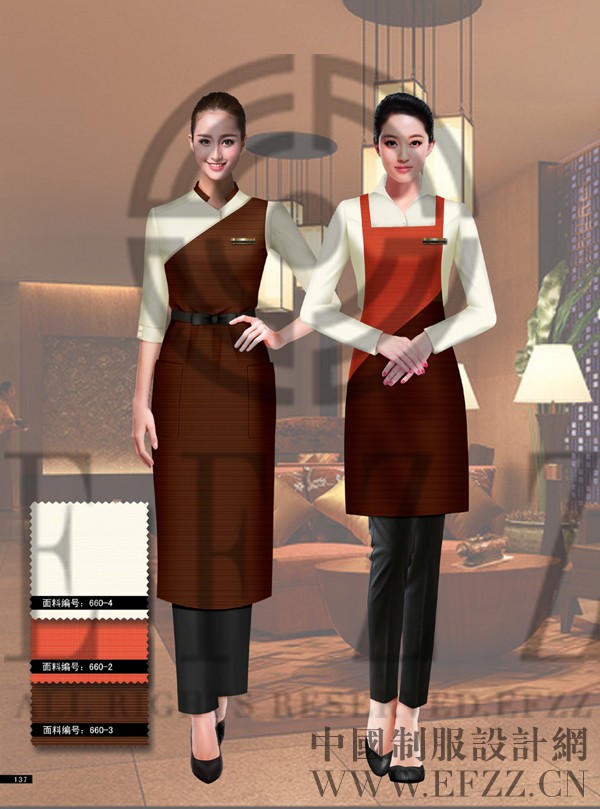 專業(yè)定做酒店服裝-酒店服務(wù)員服裝圖片