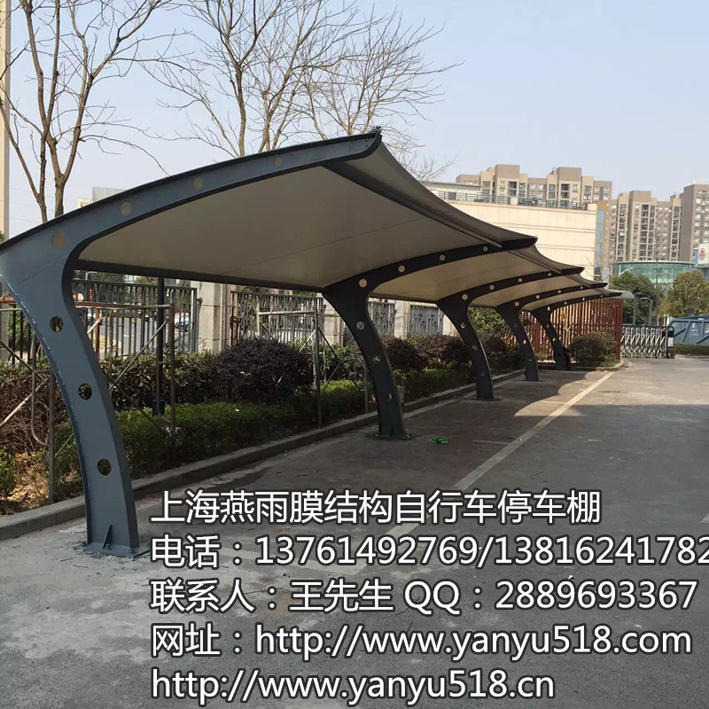 單開自行車停車棚圖片/單開自行車停車棚樣板圖 (3)