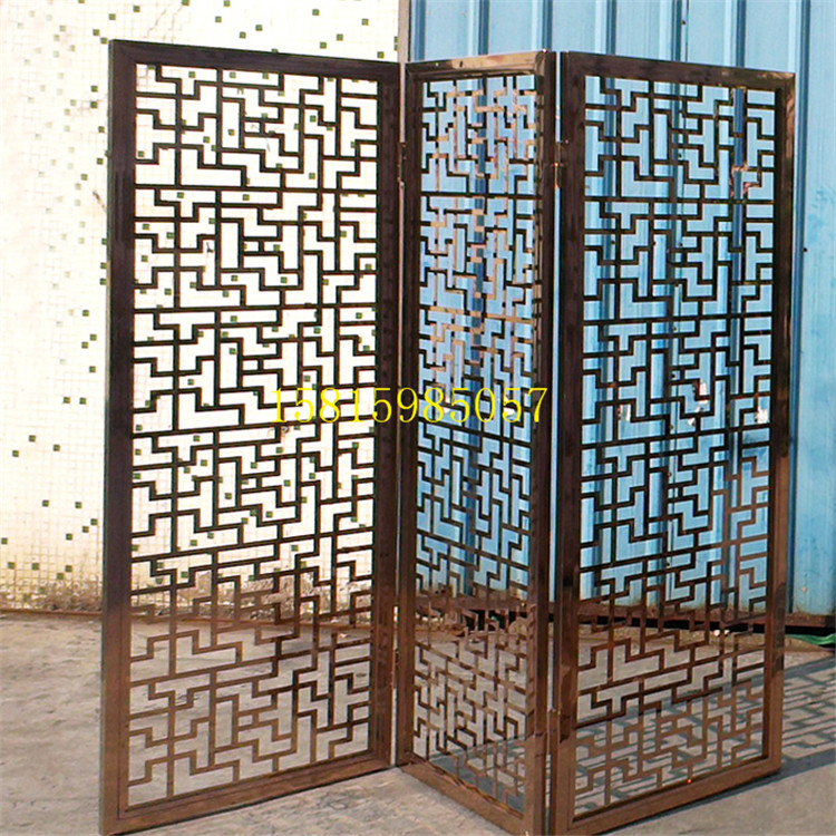 臻晶美不銹鋼屏風(fēng)隔斷鏤空?qǐng)D片