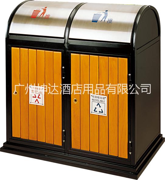戶外鋼木果皮桶圖片/戶外鋼木果皮桶樣板圖 (3)