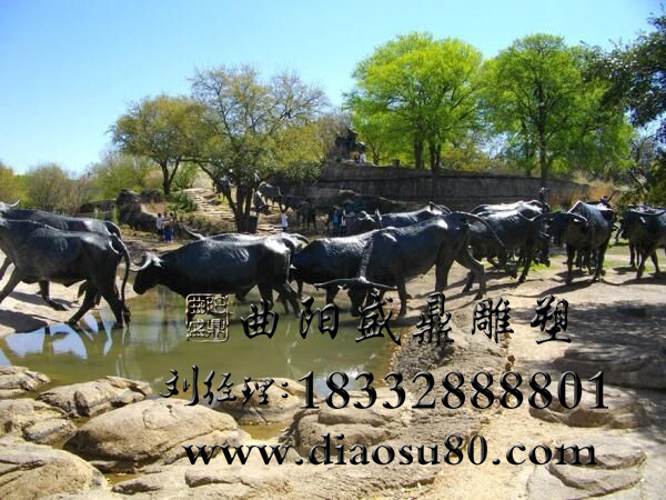 牛雕塑玻璃鋼雕塑廣場雕塑酒店庭院街景雕塑群牛雕塑草原園林景觀