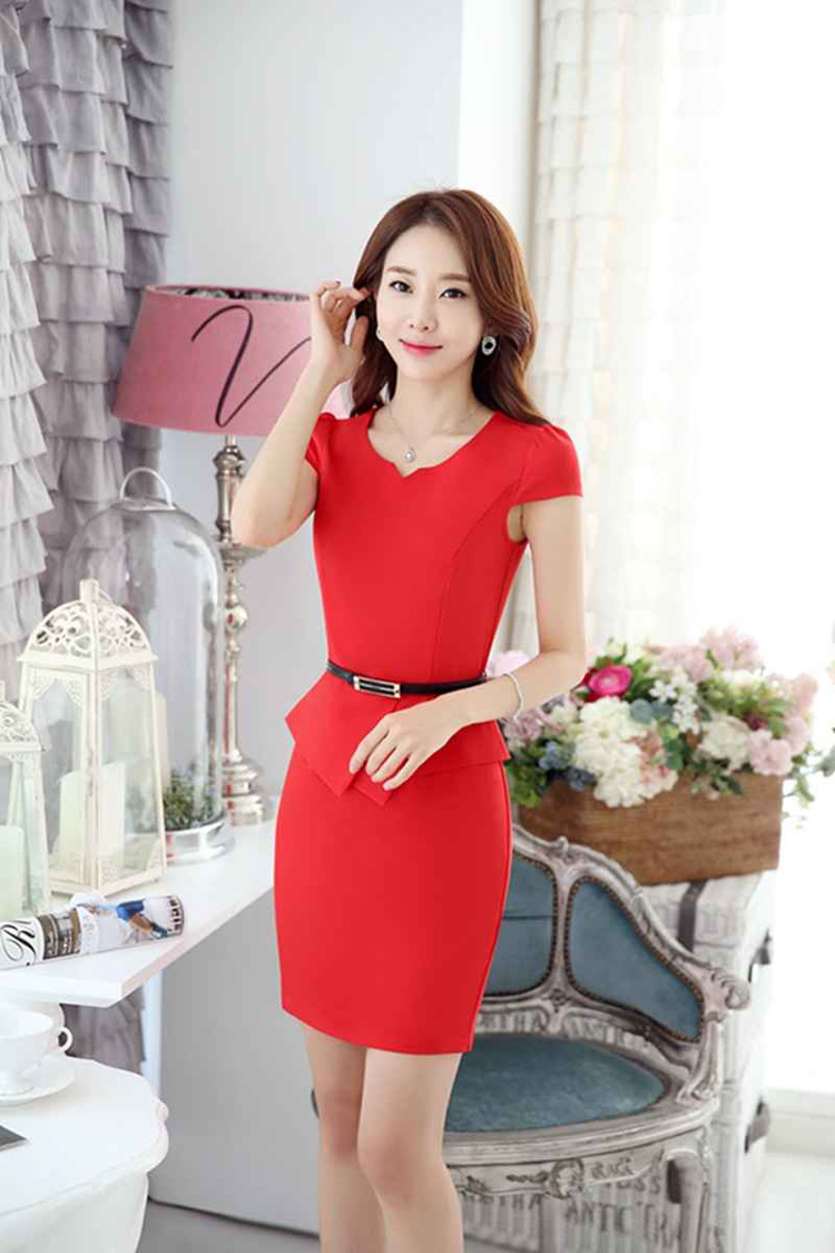 廠家直銷韓版修身職業(yè)OL通勤套裝 職業(yè)工作制服設(shè)計(jì)