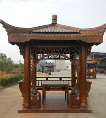 優(yōu)質(zhì)鋁合金八角雙層涼亭廠家招商圖片