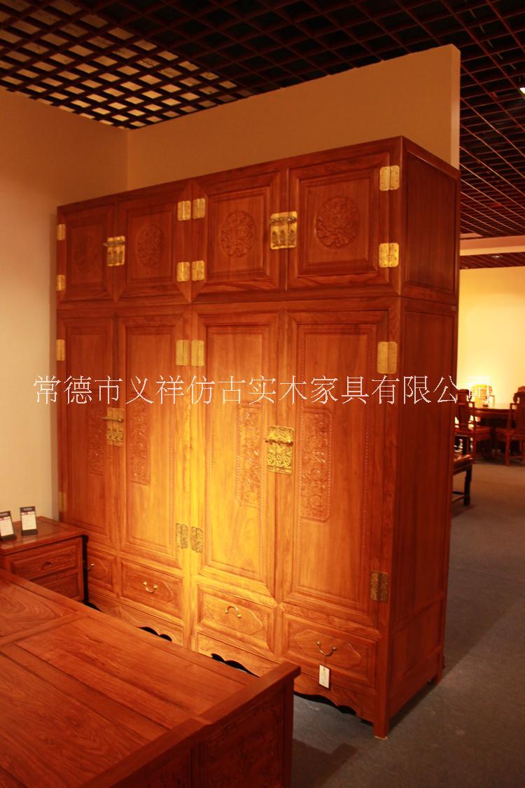 非洲花梨頂箱柜2件套圖片