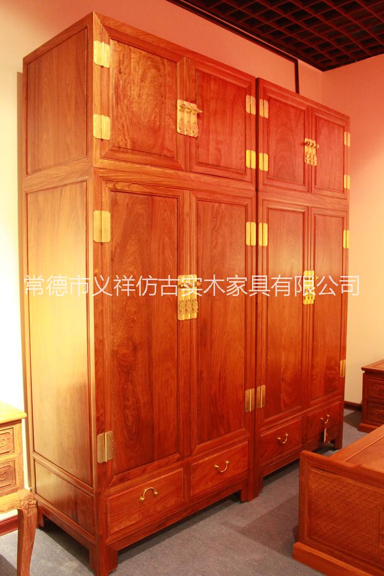 緬甸花梨頂箱柜2件套圖片