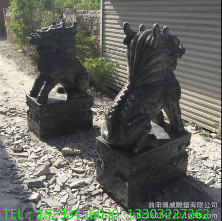 石雕麒麟圖片/石雕麒麟樣板圖 (3)