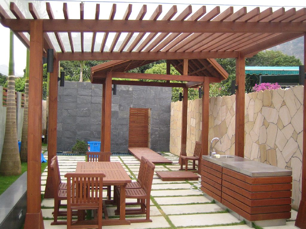 防腐木涼亭花架圖片/防腐木涼亭花架樣板圖 (4)