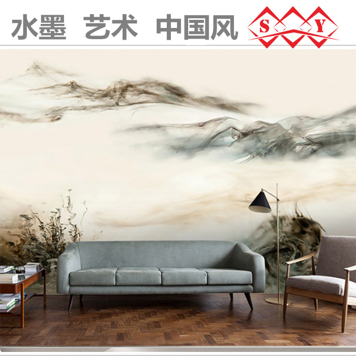 現(xiàn)代簡約中式壁畫圖片/現(xiàn)代簡約中式壁畫樣板圖 (2)