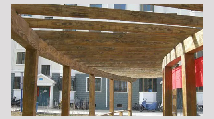 水泥仿木花架 水泥仿木花架圖片