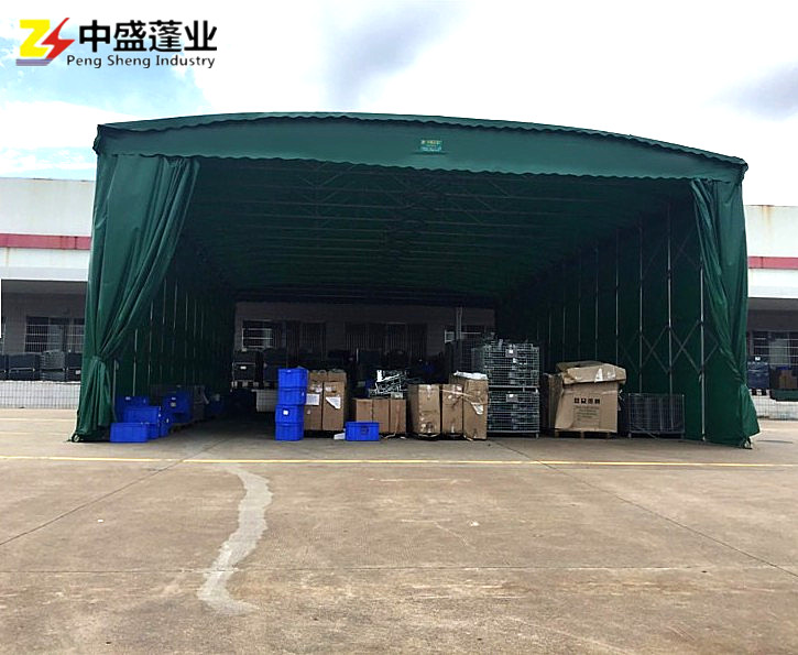 推拉蓬活動輪雨棚大型倉庫篷車棚圖片/推拉蓬活動輪雨棚大型倉庫篷車棚樣板圖 (4)