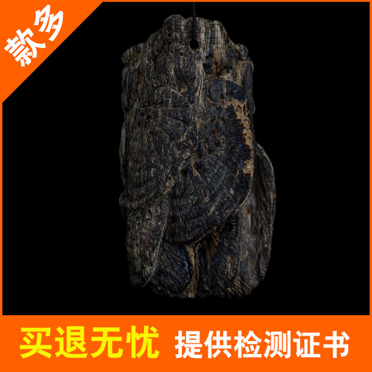 加里曼丹魚(yú)沉香車掛件保真圖片