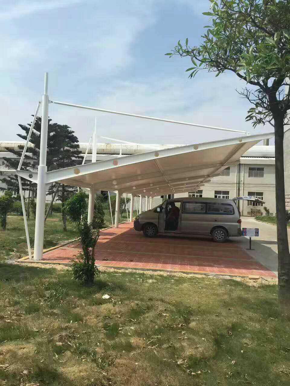 膜結構車棚圖片/膜結構車棚樣板圖 (4)