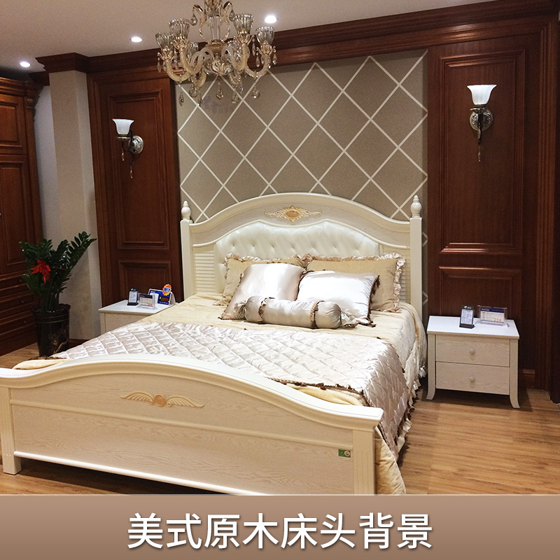 美式原木床頭背景圖片/美式原木床頭背景樣板圖 (4)