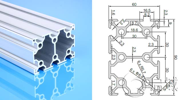 歐標(biāo)6090工業(yè)鋁型材圖片