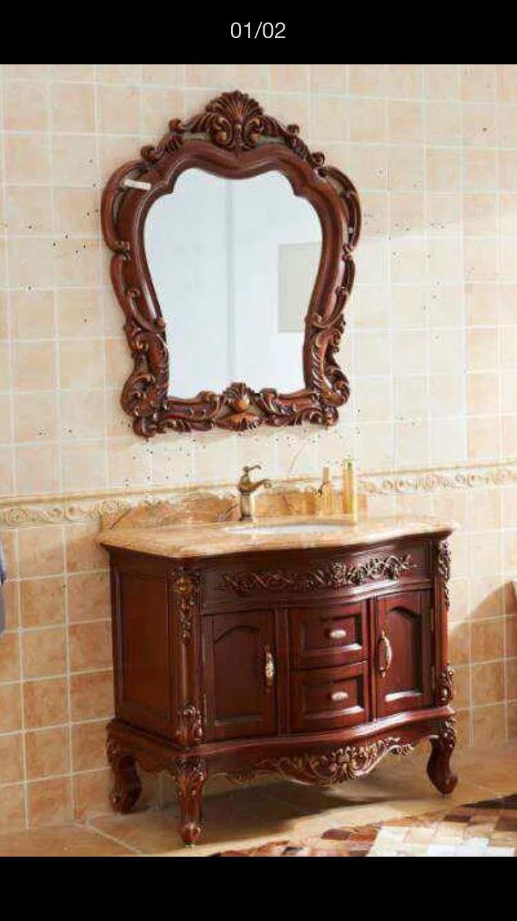 橡木浴室柜圖片/橡木浴室柜樣板圖 (2)