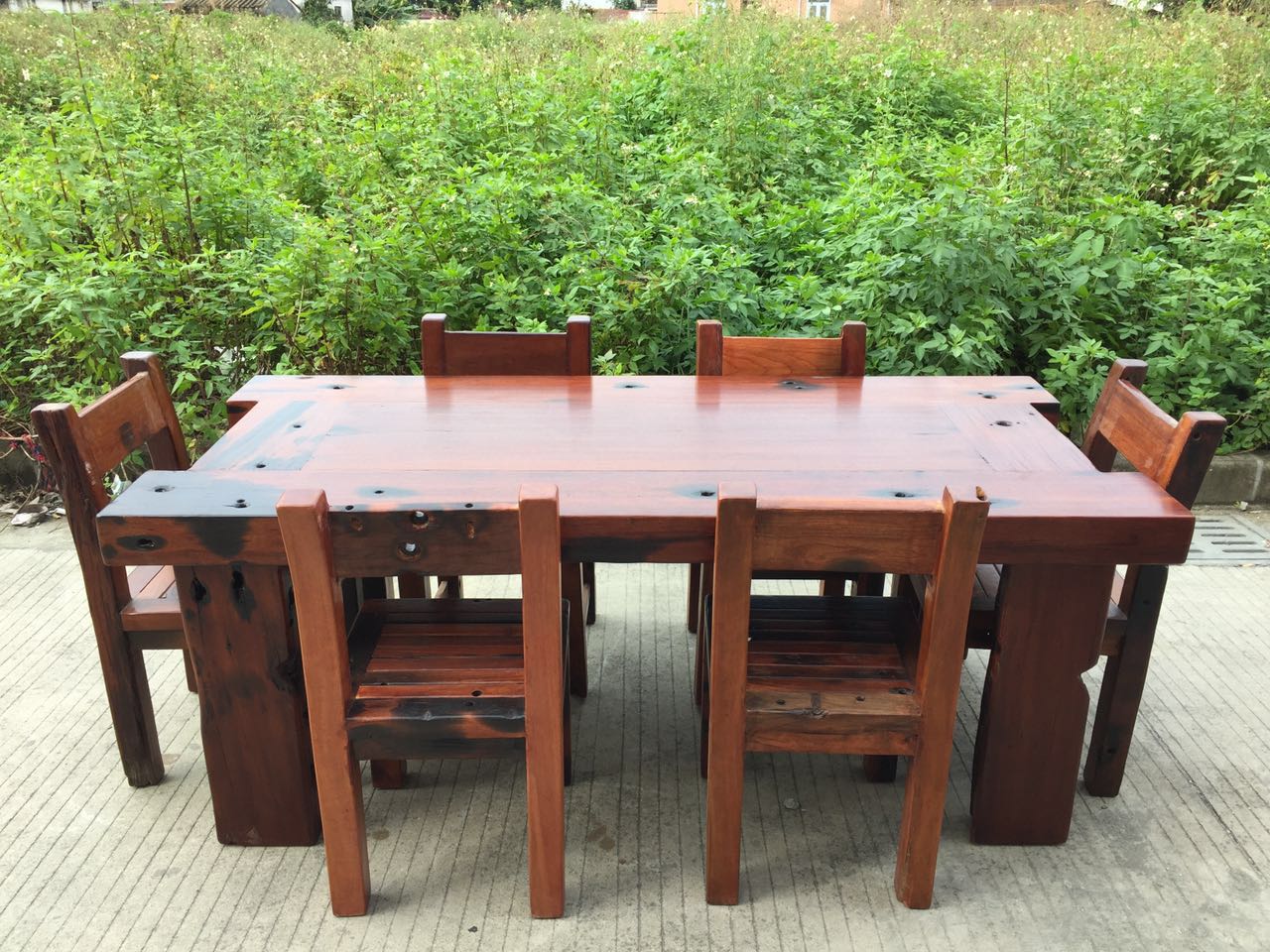 老船木茶桌圖片/老船木茶桌樣板圖 (2)