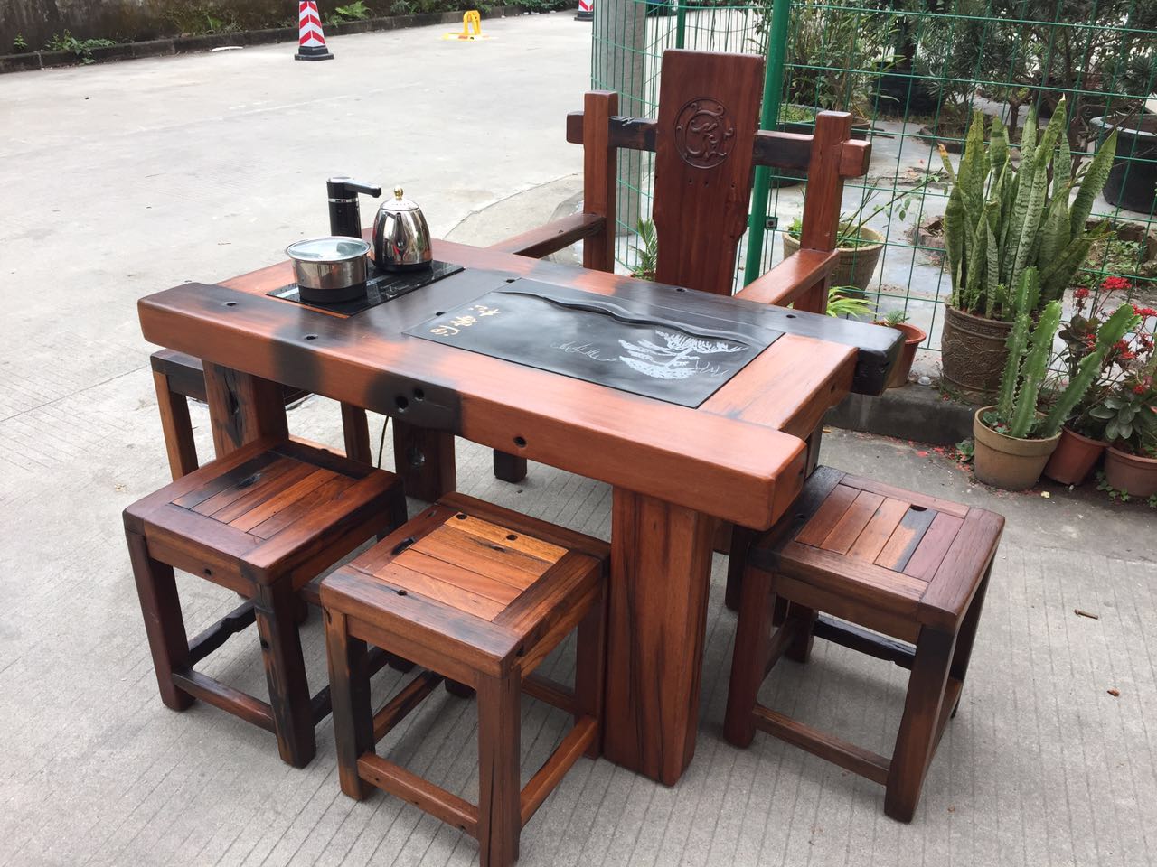 老船木茶桌椅組合