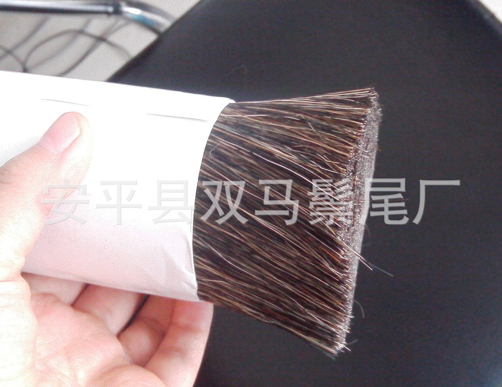 仿豬鬃 黑色馬尾混合PP絲