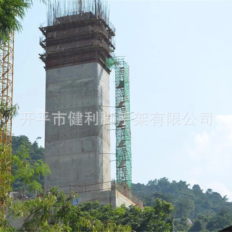 橋梁施工腳手架建筑 工程爬梯圖片