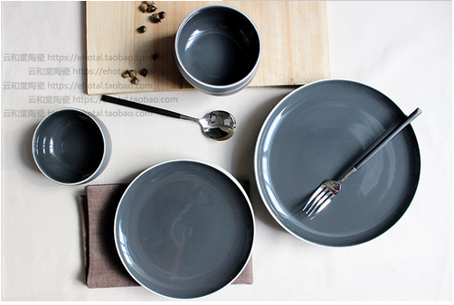 西餐具盤碗碟套裝 西式白線條ZEROKY-CLAN牛排盤甜品盤西餐具盤碗碟套裝供貨商