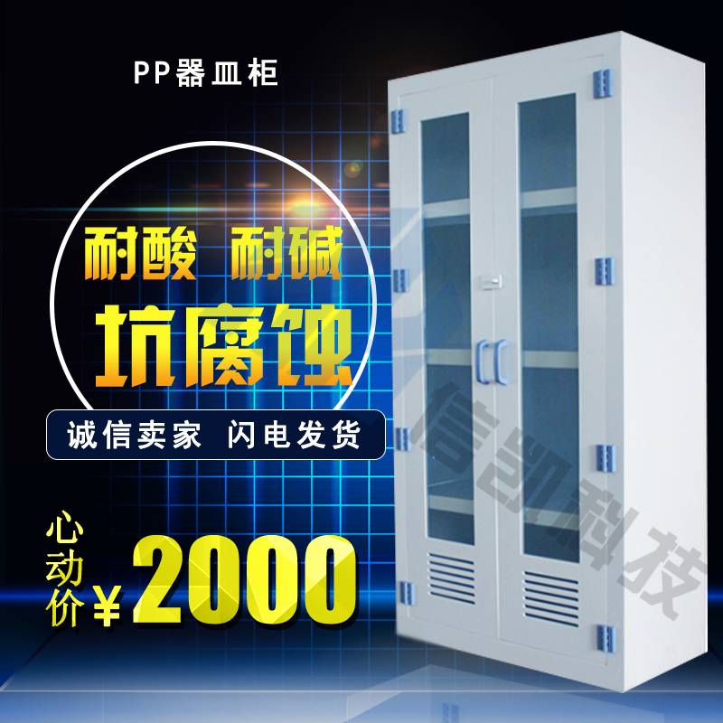 西安PP器皿柜PP柜防酸堿柜耐腐蝕實驗室化學(xué)品試劑藥品柜通風(fēng)柜防 咸陽PP器皿柜 榆林PP器皿柜