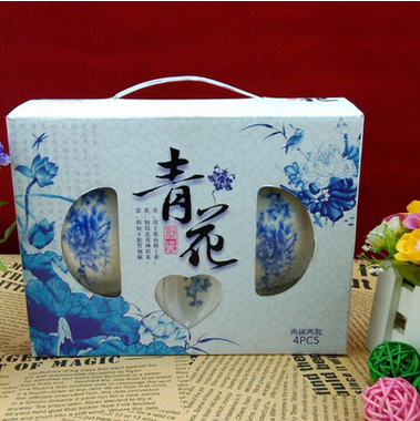 中式創(chuàng)意陶瓷套裝餐具  陶瓷青花碗  陶瓷碗碟盤套裝廠家批發(fā)