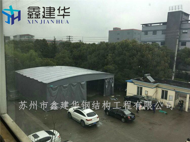 伸縮雨棚遮陽篷圖片