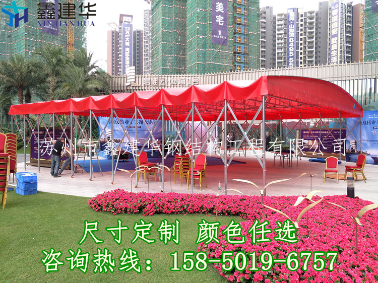 遮陽(yáng)帆布蓬工廠倉(cāng)儲(chǔ)雨棚大型帳篷圖片