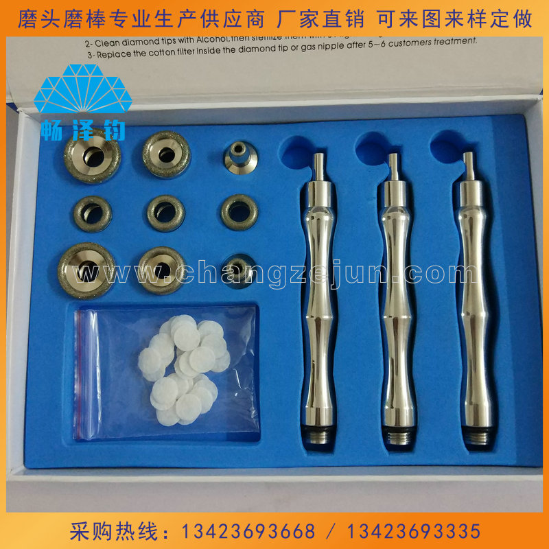 廠家直銷 不銹鋼桿美容鉆石磨皮頭 鉆石微雕儀 磨皮頭
